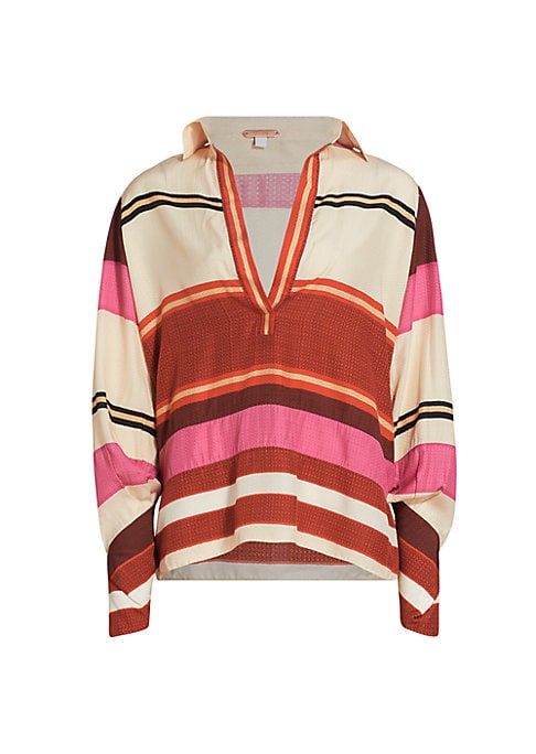 Bold Stripe V-Neck Top