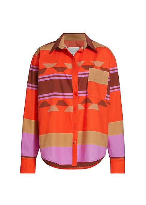 Abstract Striped Overshirt