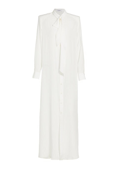 Silk Tie Neck Maxi