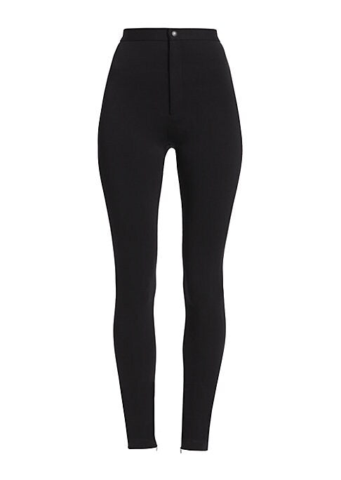 Zippered High-Rise Leggings