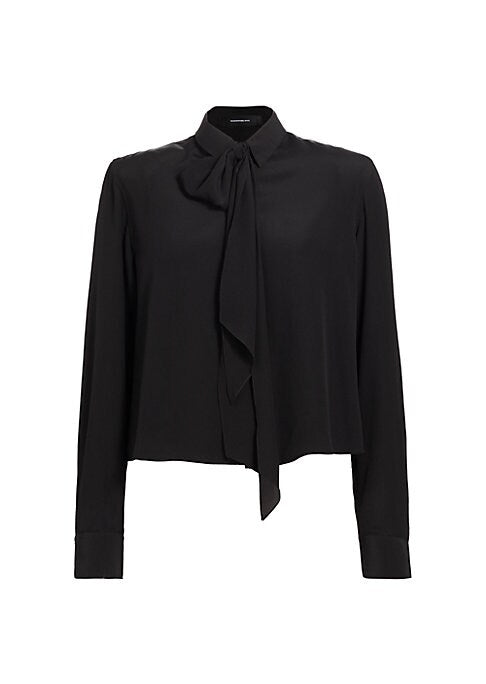 Chic Silk Tie Blouse