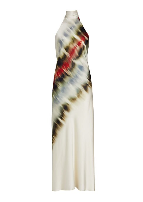 Artistic Backless Silk Gown