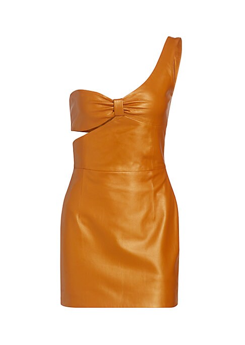 Sleek Leather Mini Dress