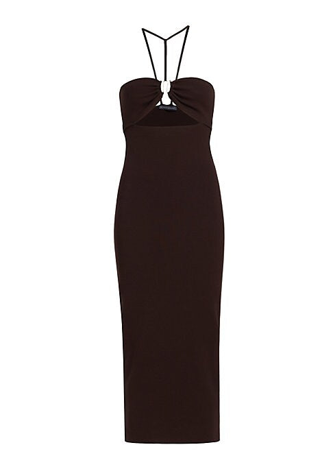 Sleek Cut-Out Midi Dress