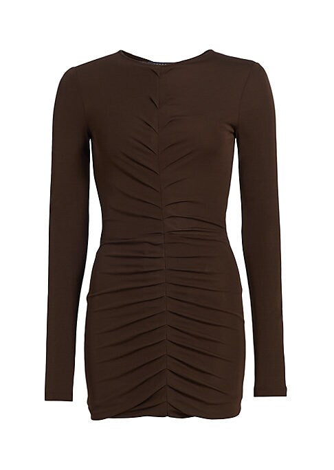 Gathered V-Neck Minidress