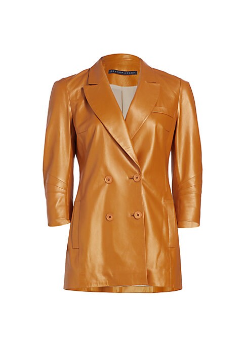 Metallic Leather Blazer