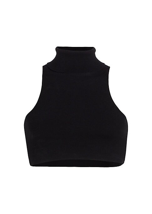 Ribbed Sleeveless Turtleneck