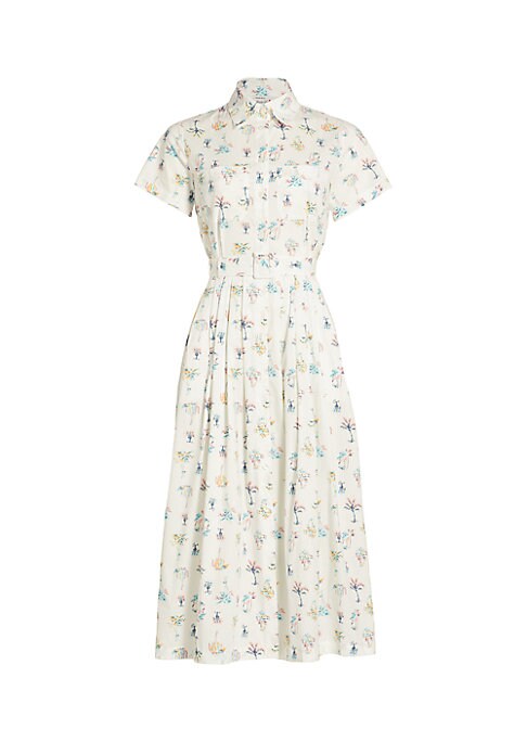 Tropical Flare Midi Dress