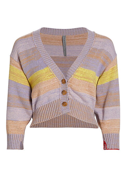 Striped Cropped Cardigan