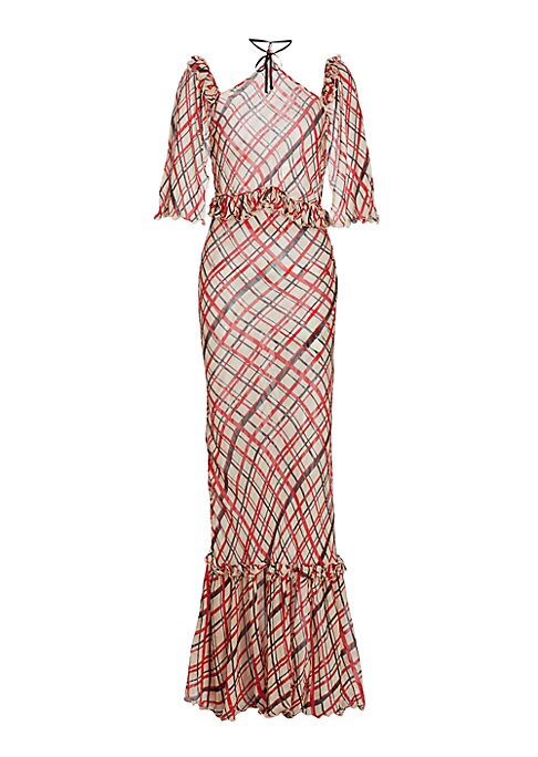 Plaid Ruffle Elegance Dress