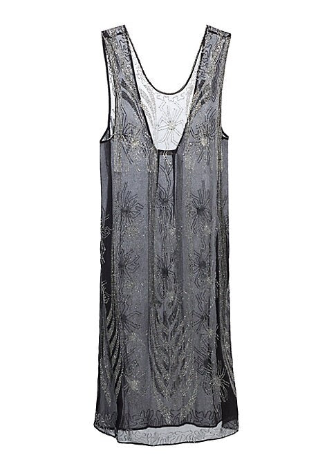 Sheer Silk Beaded Dress