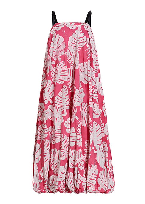 Tropical Bubble-Hem Dress