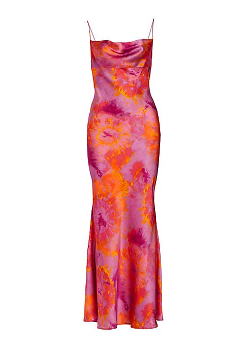 Silk Tie-Dye Maxi Dress