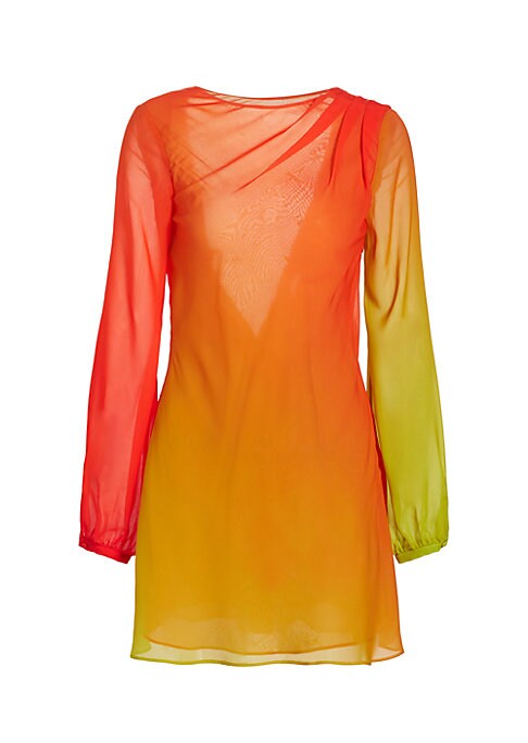 Vibrant Chiffon Minidress