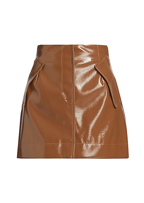 Glossy Vegan Leather Skirt