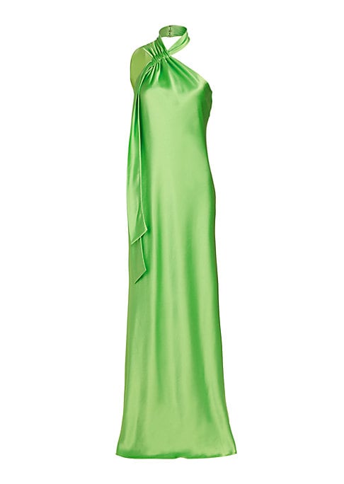Elegant Satin Tie-Gown