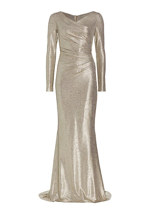 Glamour V-Neck Evening Dress