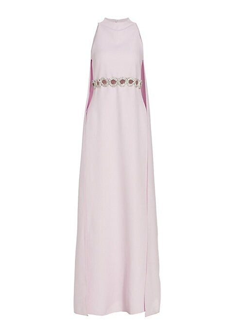 Glam Cape Cut-Out Gown