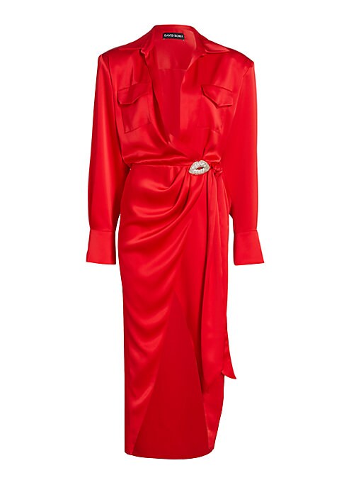 Crystal Wrap Maxi Dress