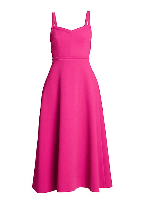 V-Neck Fit-and-Flare Dress