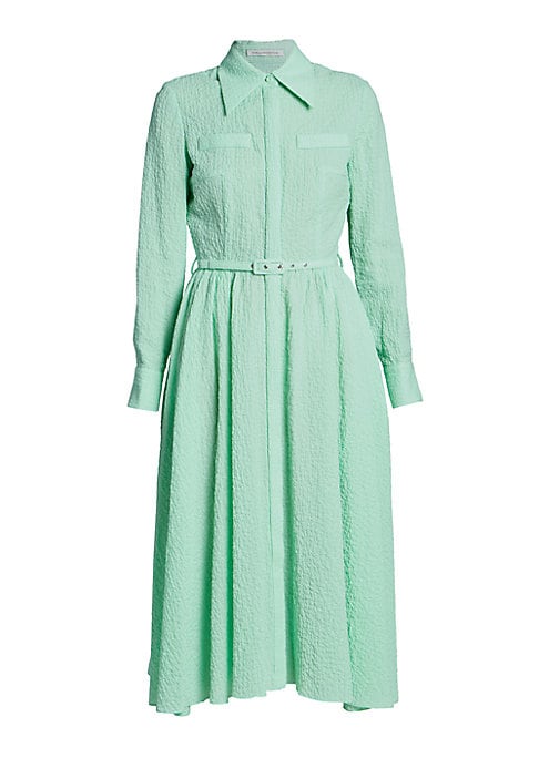 Textured Midi Shirtdress