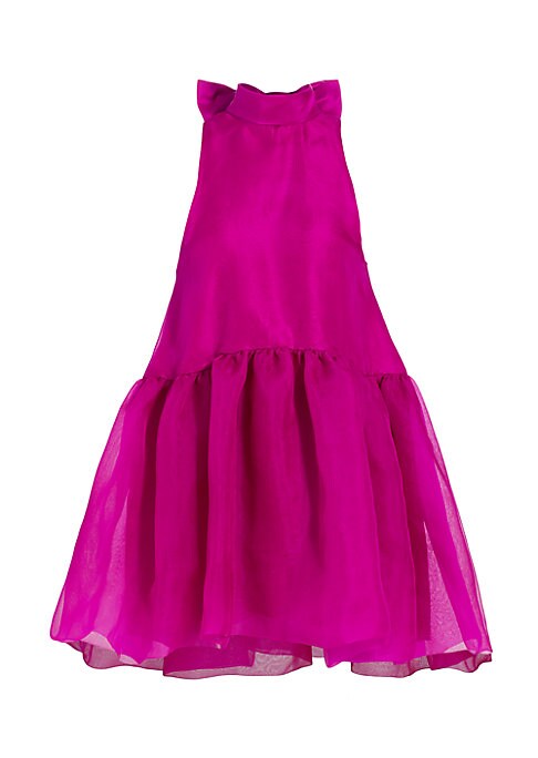 Halter Bow Silk Dress