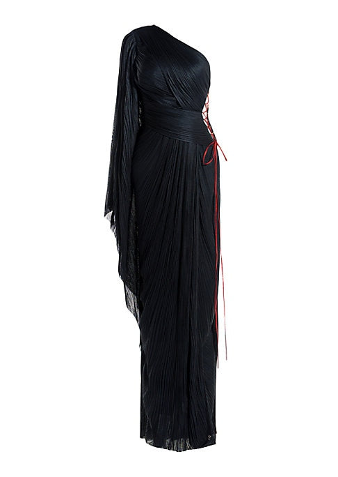 Elegant Lace-Up Gown