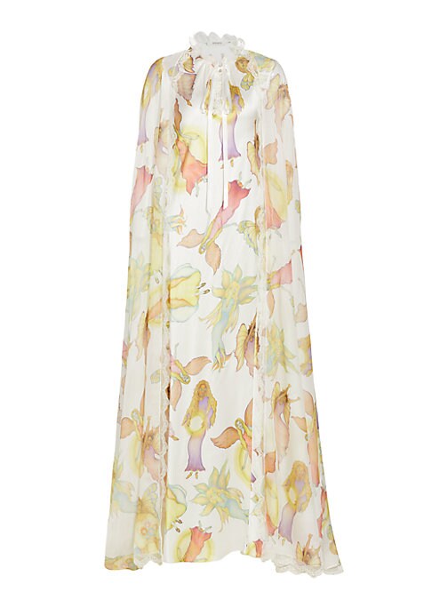 Enchanted Silk Cape Gown