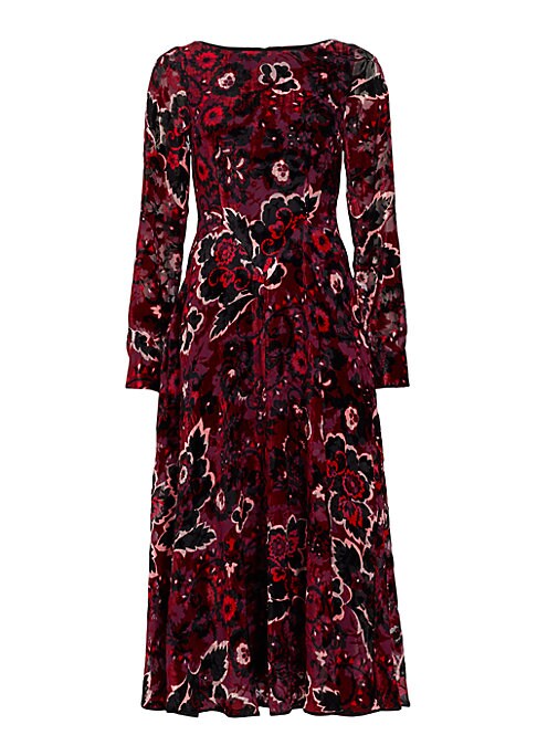 Velvet Floral Elegance Dress