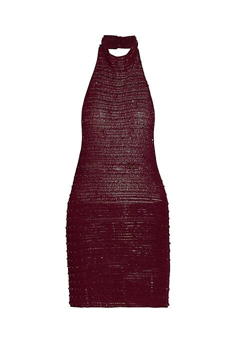 Shimmering Knit Halter Dress
