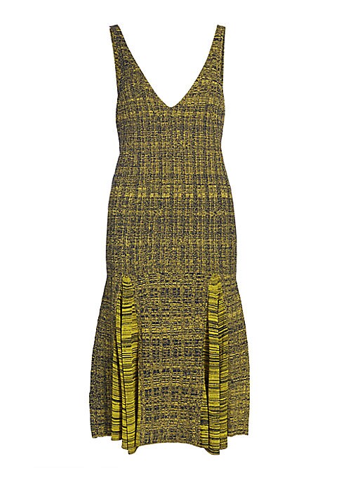 Vivid V-Neck Midi Dress