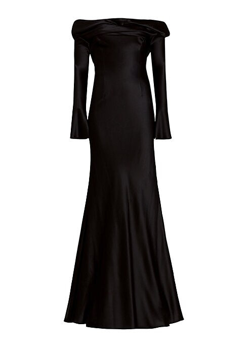 Silk Off-Shoulder Elegance