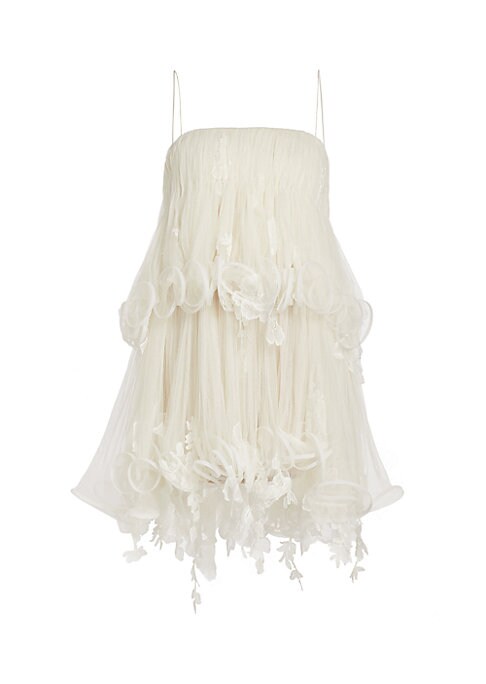 Lace Trim Flounce Dress