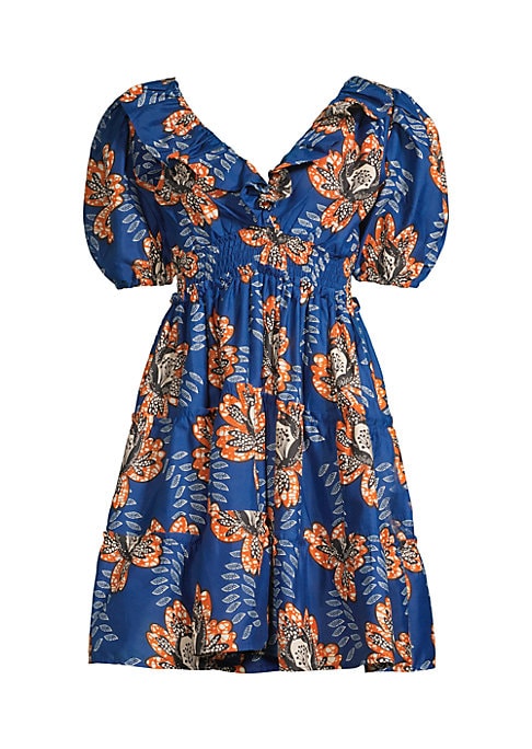 Floral Puff-Sleeve Dress