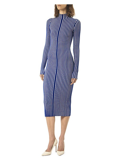 Bold Stripes Turtleneck Dress