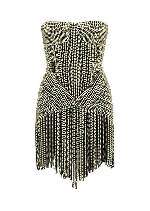 Pearl Fringe Mini Dress