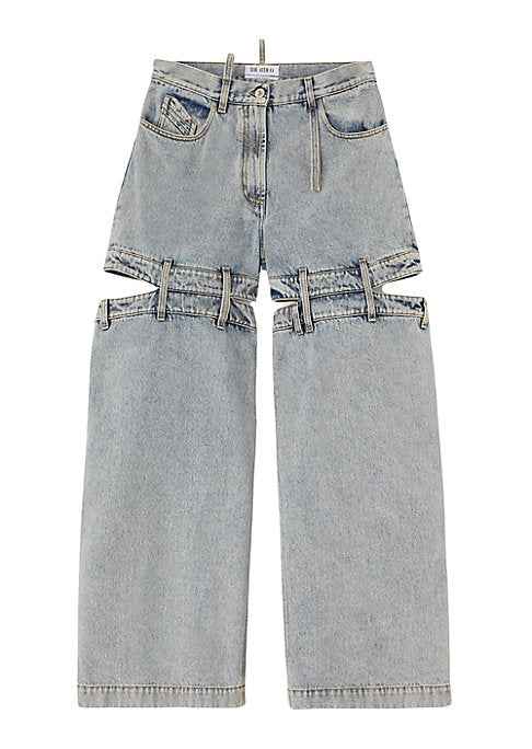 Thigh Cut-Out Denim