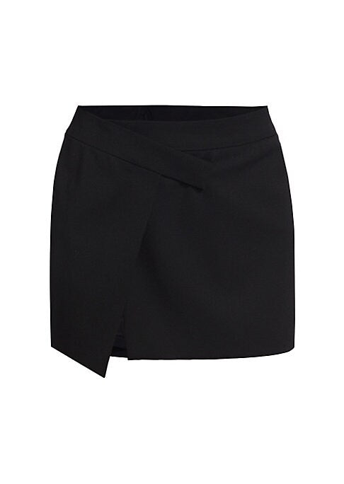 Chic Wrapped Wool Skirt