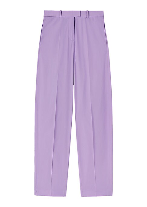 Wide-Leg Pleated Trousers