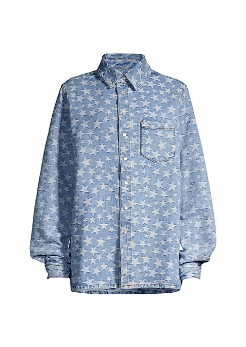 Star Pattern Denim Shirt