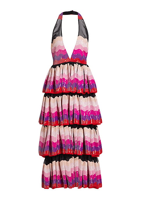 Sequined Tiered Glam Dress