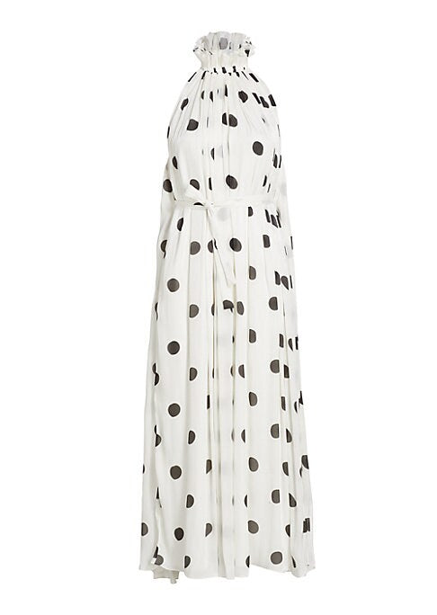 Polka Dot Pleat Dress