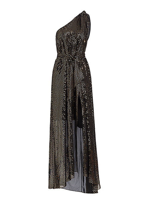 Metallic Slit Dress