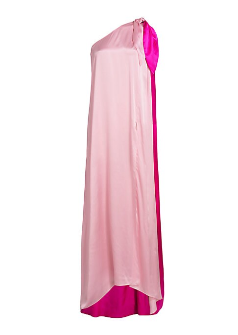 Silk Colorblock Gown