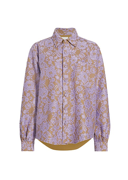 Lace Overlay Cotton Top