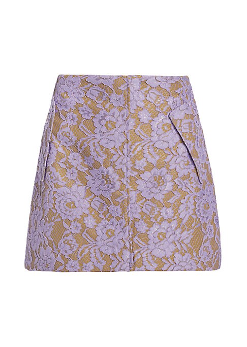 Lace Overlay A-Line Skirt