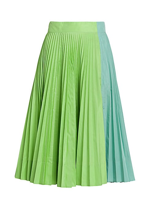 Vibrant Pleated Midi Skirt
