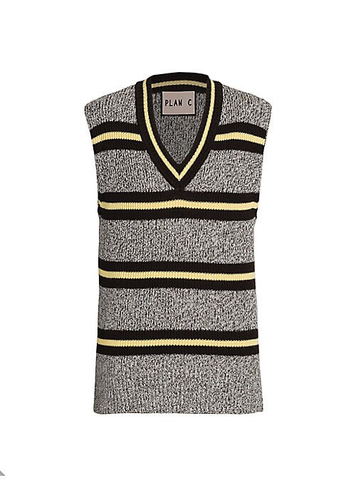 Vibrant Stripe Knit Vest