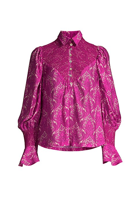 Blooming Paisley Button-Up