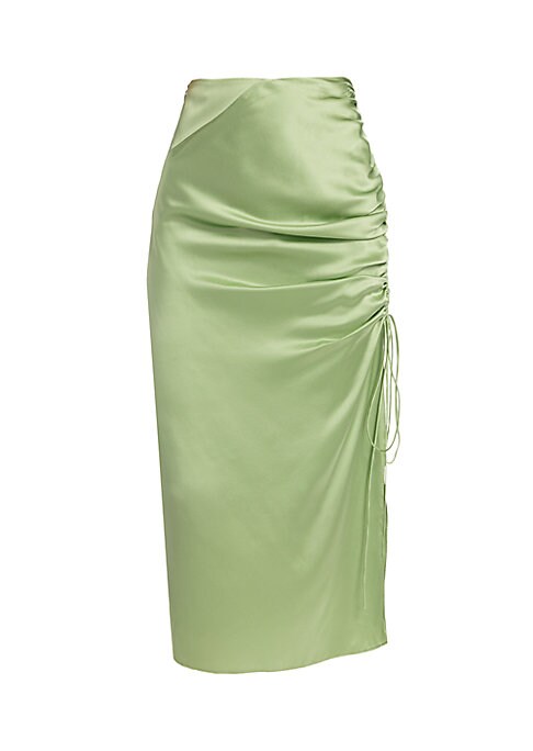Silky Side Ruching Skirt